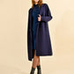 Molly Bracken Knit Coat-Navy Blue