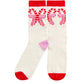 Shiraleah "Candy Cane Bow" Socks-Ivory