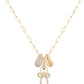 LeMel “Lucy” Bow Charm Necklace-Gold