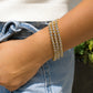 LeMel “Blaire” Bezel CZ Tennis Bracelet-Gold