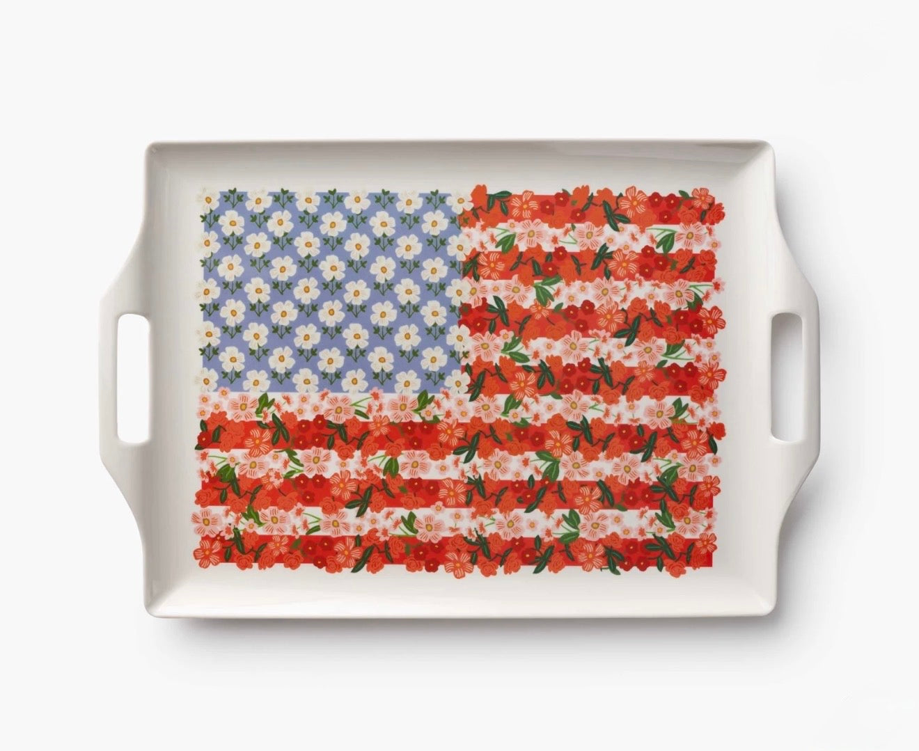 Rifle Paper Co. "Americana" Melamine Serving Platter with Handles