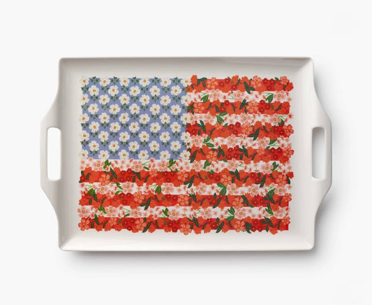Rifle Paper Co. "Americana" Melamine Serving Platter with Handles