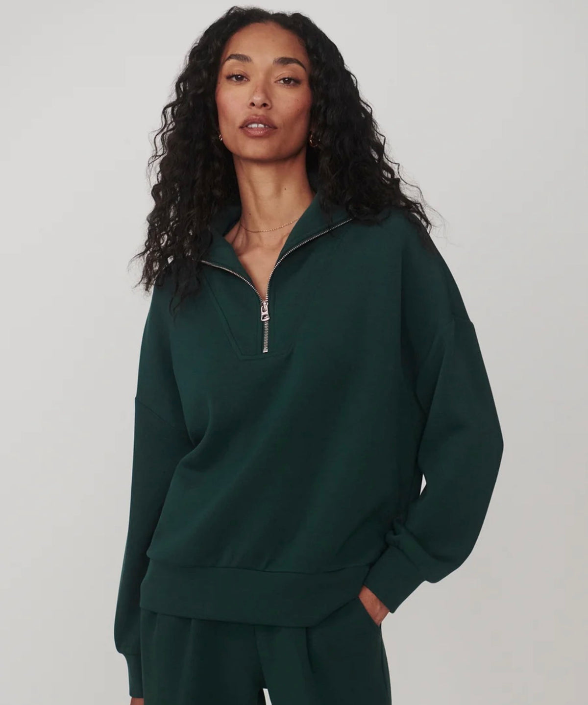 Varley “Hawley” Half Zip Sweat- Ponderosa Pine