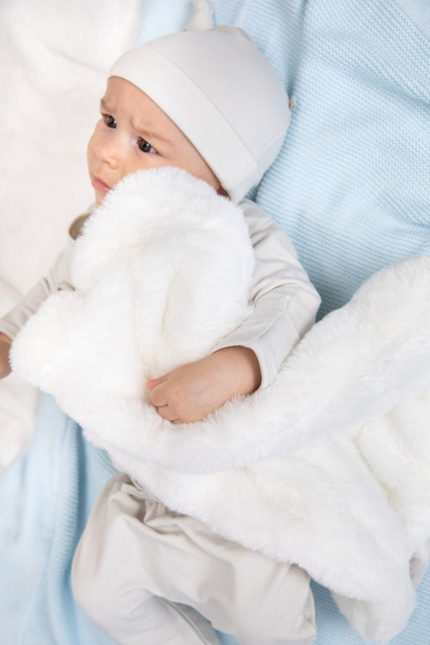 Bei Bei Faux Fur Lovey-White Cloud
