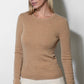 Greylin "Clementine" Whip Stitch Knit Top-Light Camel