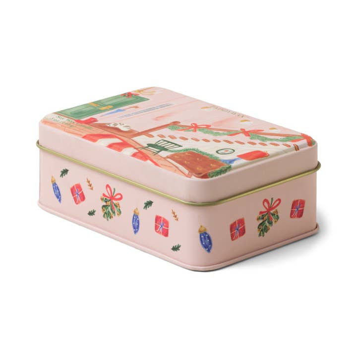 Paddywax Holiday 5 oz Candle Tin - Pomegranate Spruce