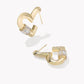 Kendra Scott Emery Heart Hoop Earring-Gold White CZ