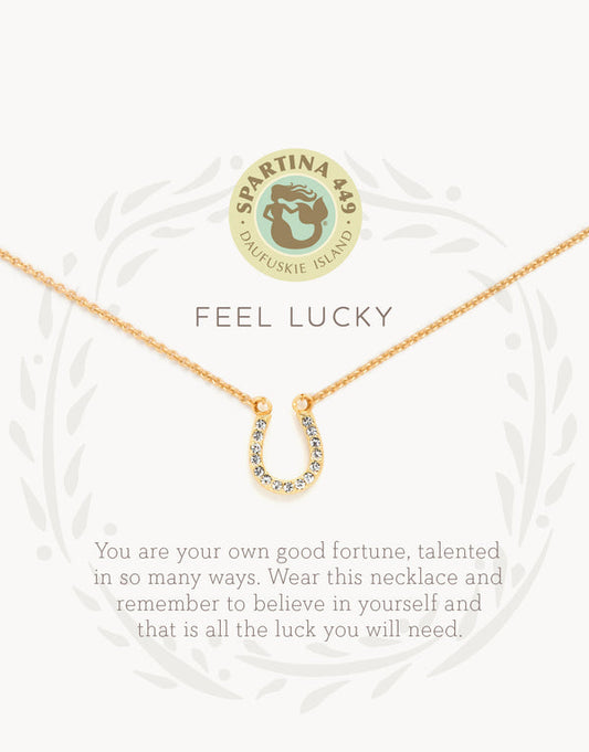 Spartina 449 SLV Necklace- Feel Lucky/Horseshoe