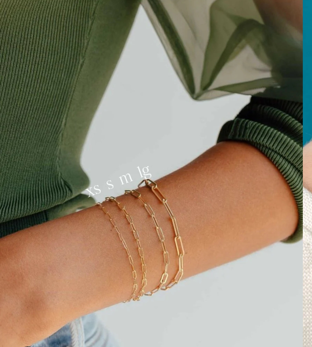 LeMel Paperclip ‘M’ Bracelet- Gold