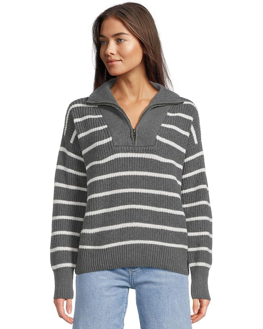 Faherty "Mariner" Striped Sweater -Moonstone Stripe