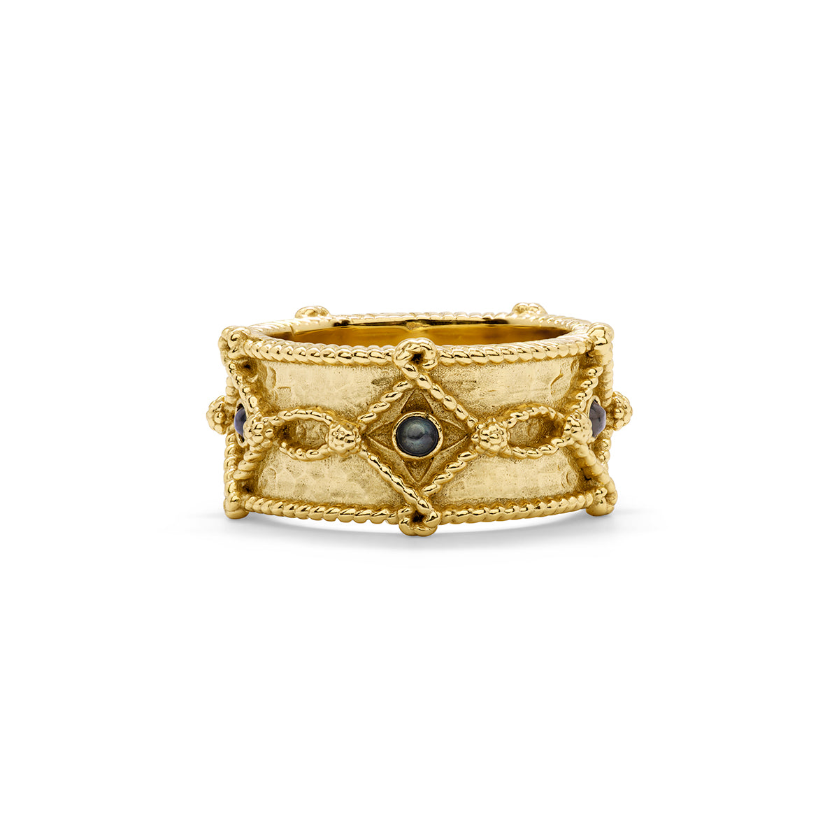 Capucine de Wulf Victoria Ring Band-Gold/Blue Labradorite