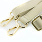 Capri Designs Small Crossbody-Clear with Tan/Gold