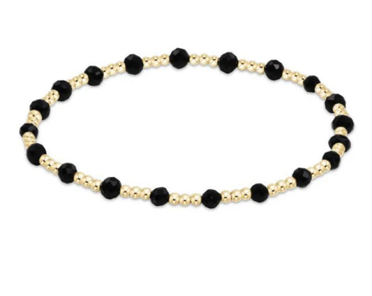 Enewton "Sincerity" Pattern 3mm Bead Bracelet -Faceted Onyx