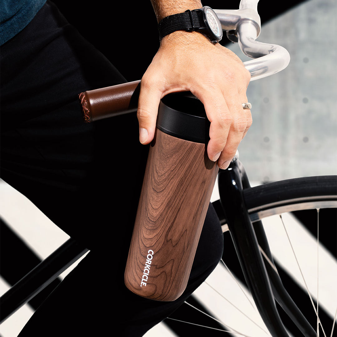 Corkcicle 17oz. Commuter Cup Spill-Proof Insulated Travel Coffee Mug - Walnut Wood
