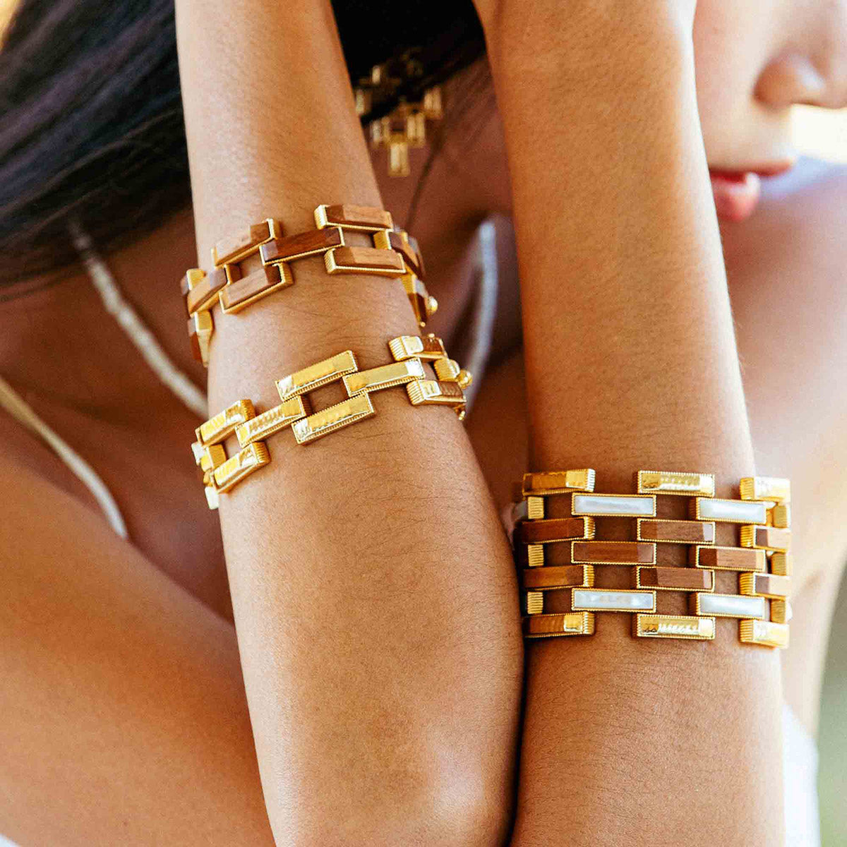 Capucine de Wulf Pathway Link Bracelet-Teak