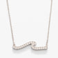 Spartina 449 Sea La Vie 18” Necklace-Hope Floats/Wave- Silver