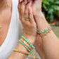 Capucine de Wulf “Berry Clover” Link Bracelet, 7"+2" - Turquoise