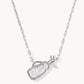 Kendra Scott Golf Short Pendant Necklace-Silver Ivory MOP