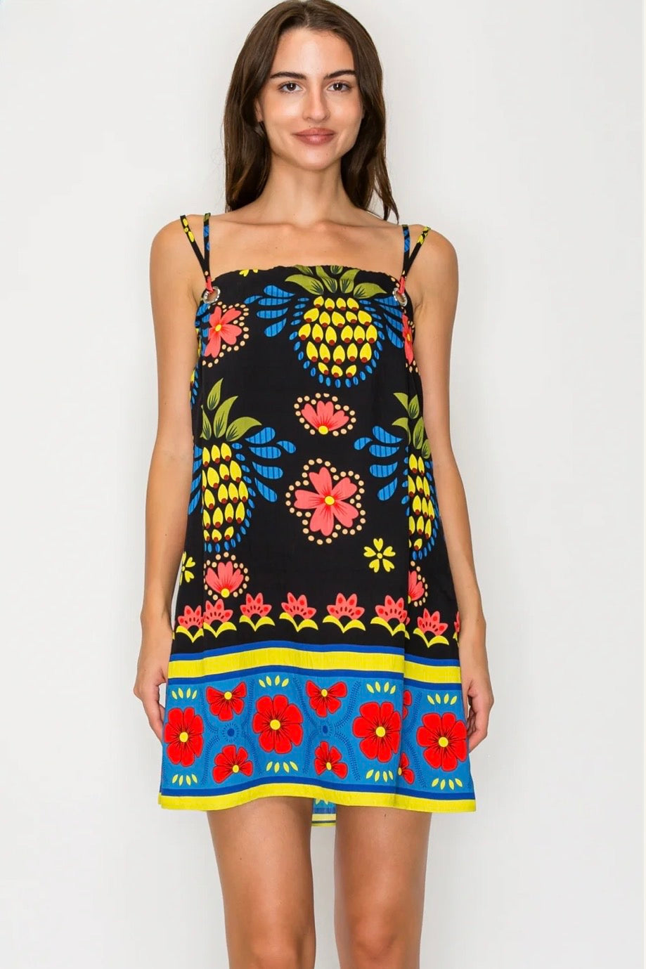 Meet Me in Santorini "Ionian Charm" Shift Dress-Black