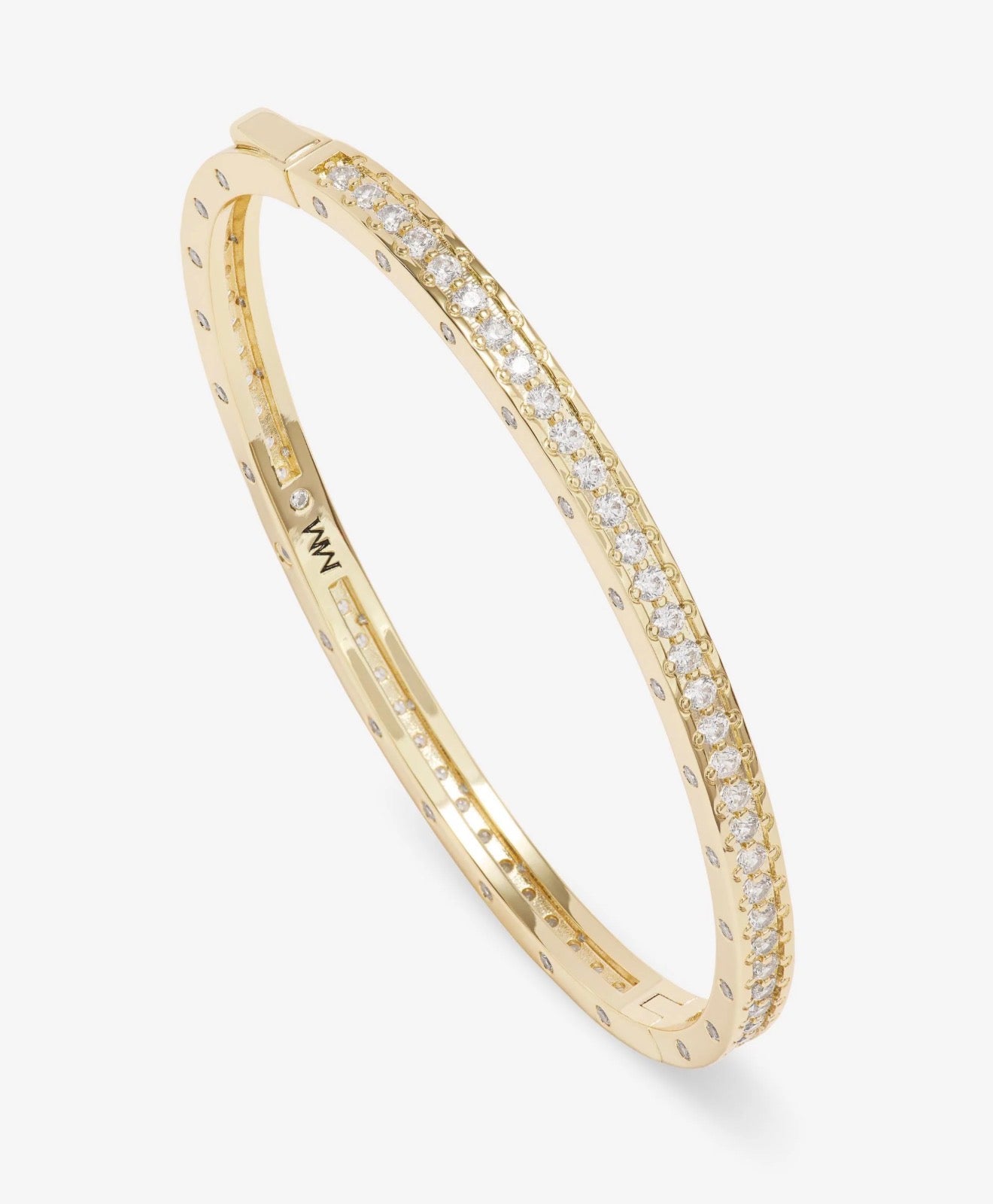 Melinda Maria “Ashley” Pavé Cuff-Gold/White