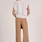 Elan “Ayla” Sleeveless Button Front Cardigan-White