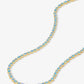 Melinda Maria “Isla” Tennis Necklace Gold/Blue Opal