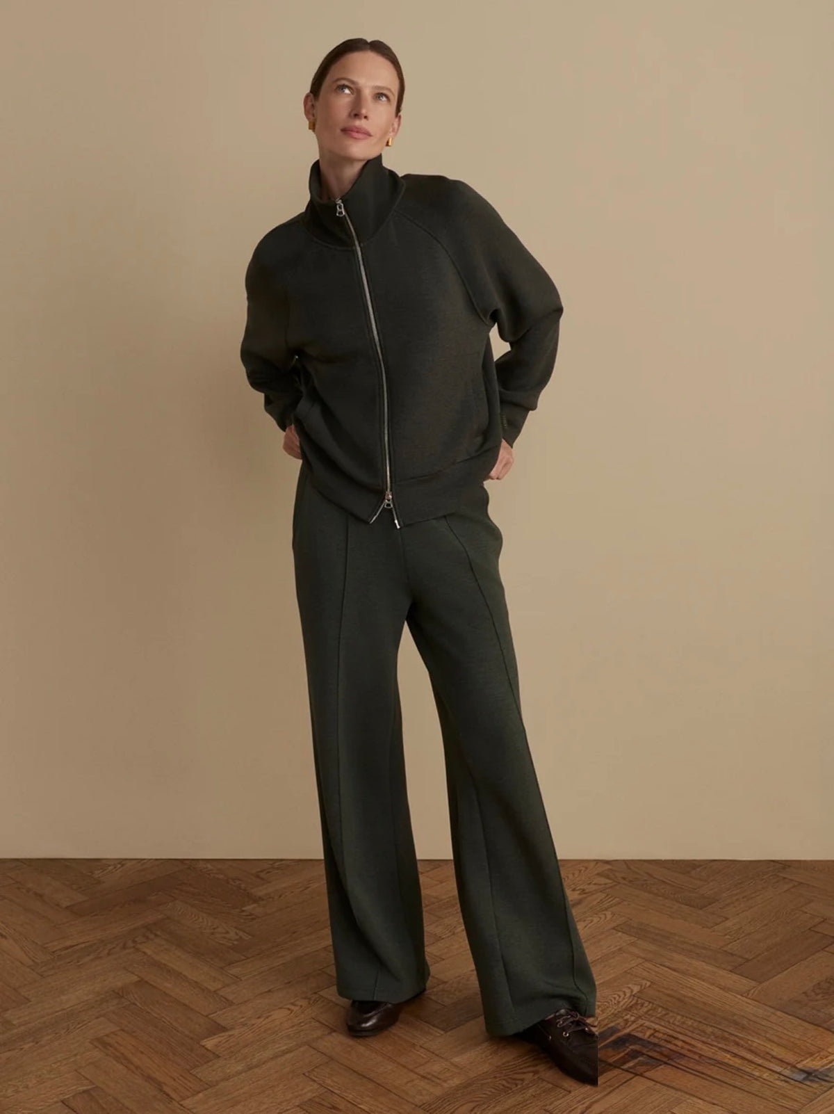 Varley “The Wide Leg” 30” Pant- Olive Marl