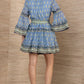 Hale Bob “Idalia” Pintuck Dress - Blue