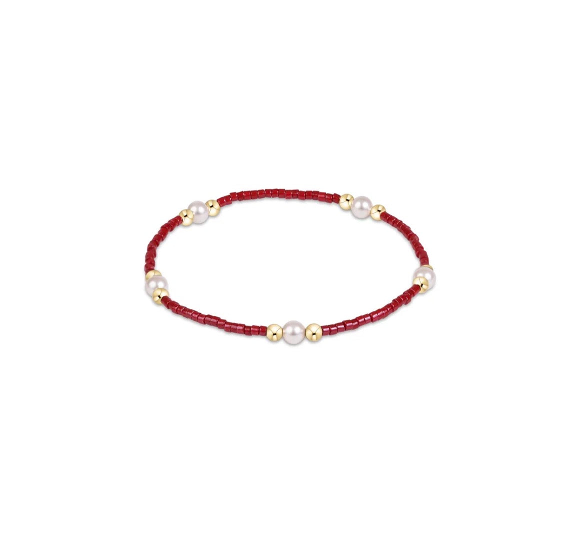 Enewton Gameday "Hope Purpose Pearl” Bracelet-Maroon