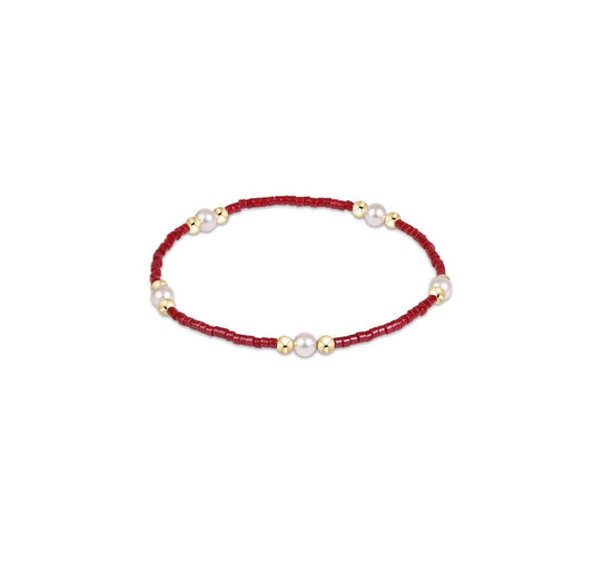 Enewton Gameday "Hope Purpose Pearl” Bracelet-Maroon