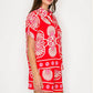 Meet Me in Santorini "Festival Medallion" Set-Bright Coral