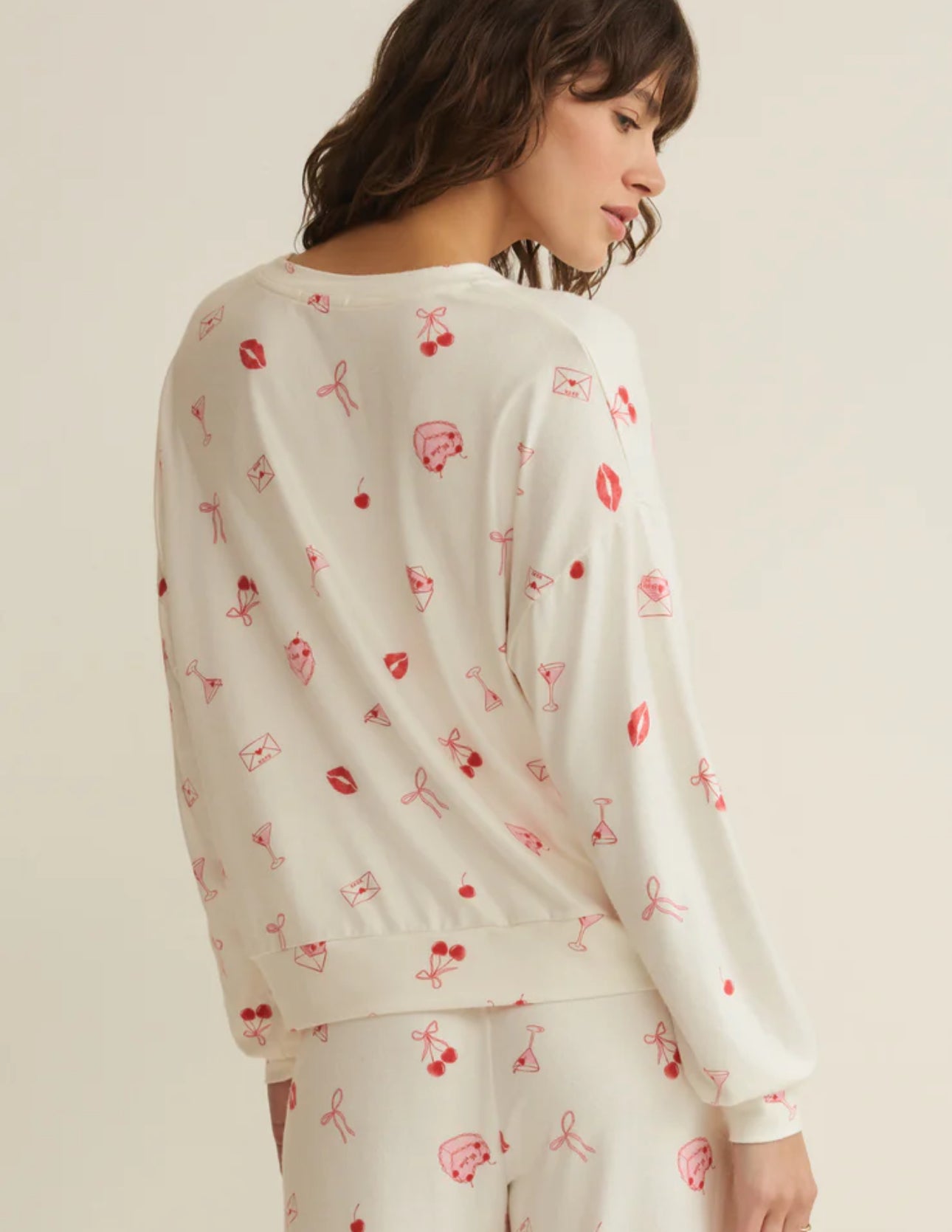 Z Supply Mira Sweet Things L/S Top-Vanilla Ice