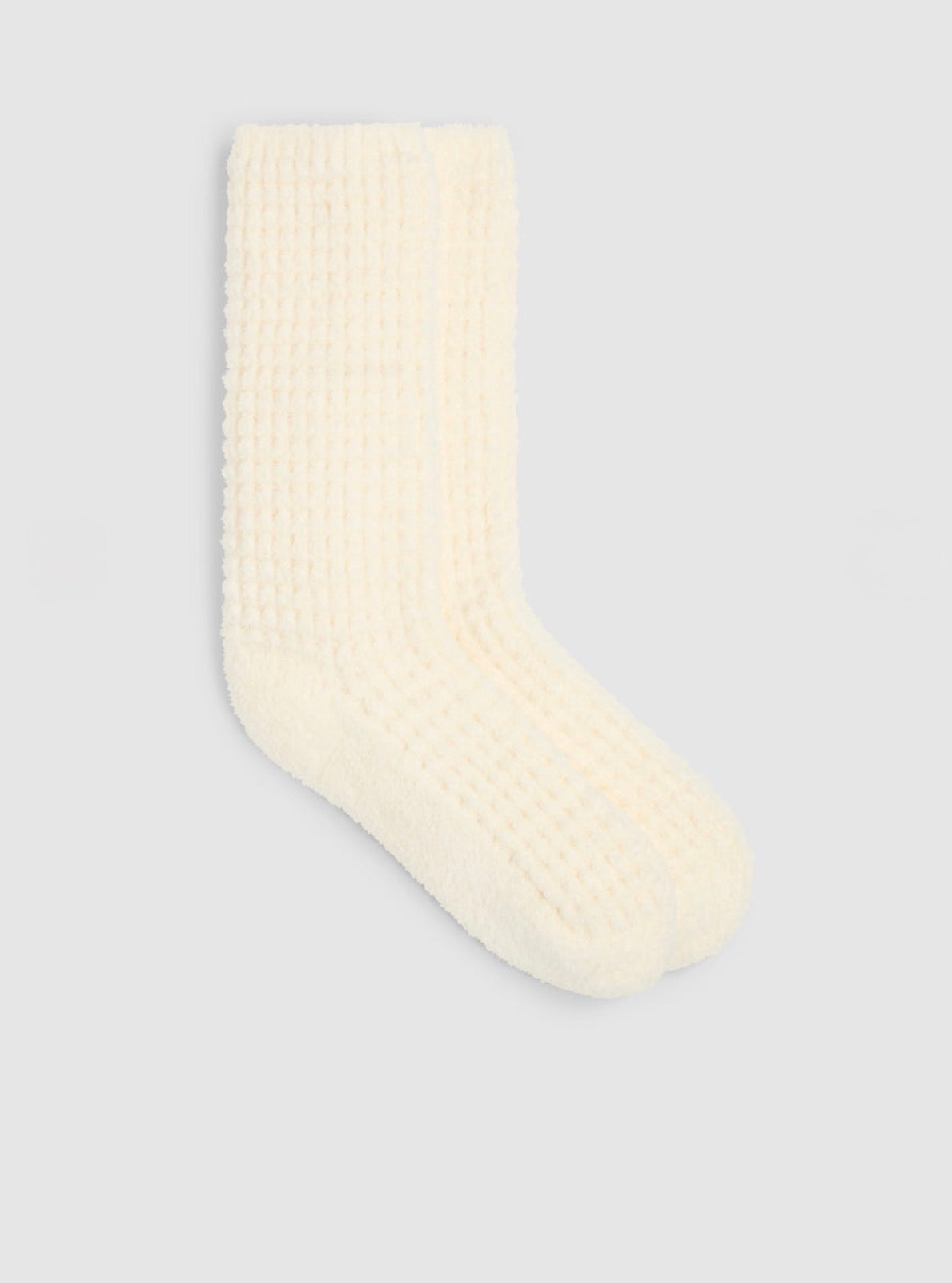 Barefoot Dreams CozyChic® Waffle Socks-Pearl