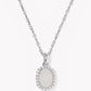 Kendra Scott Daphne Crystal Frame Pendant Necklace-Silver Iridescent Drusy