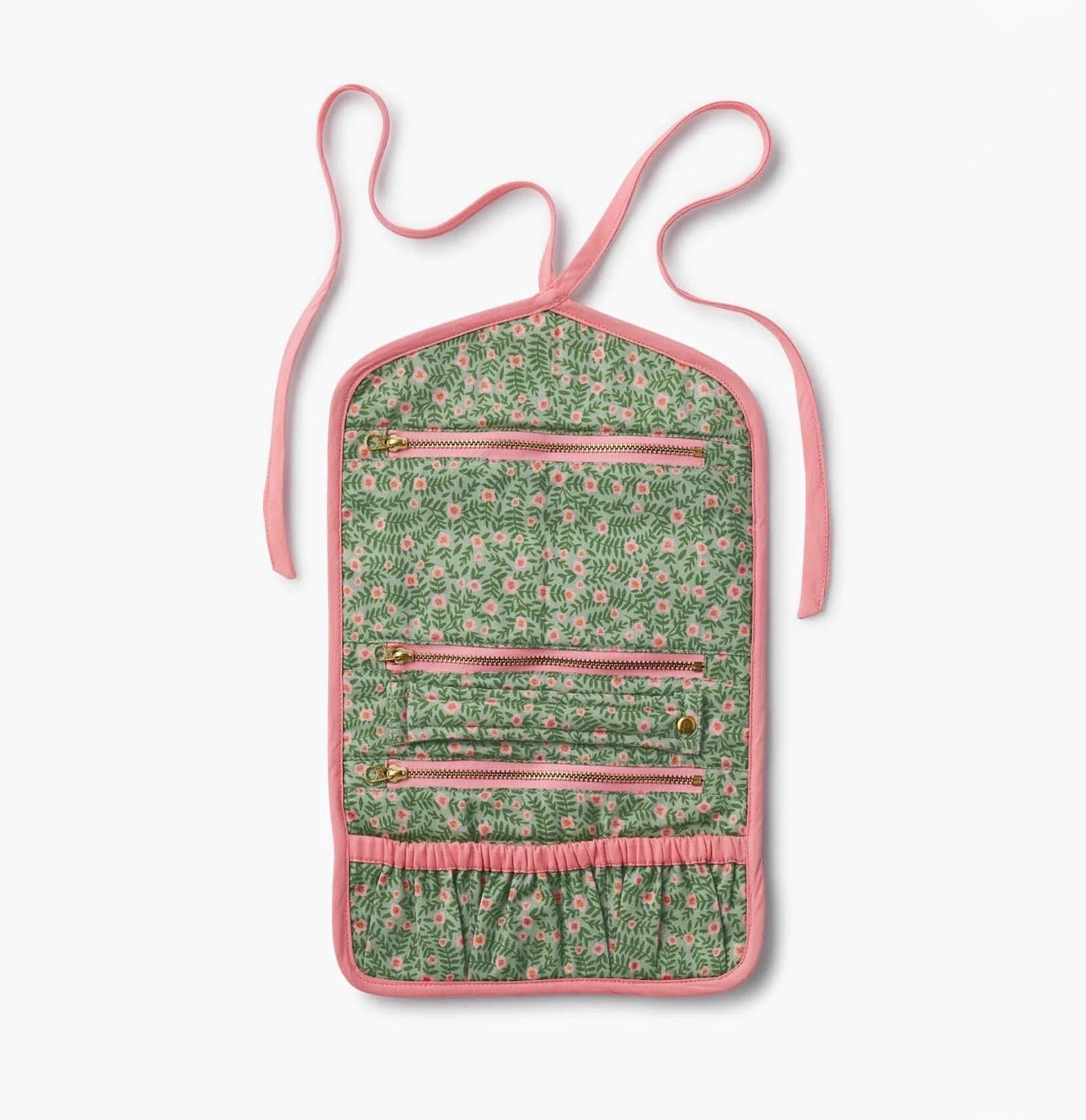 Rifle Paper Co. "Dahlia" Quilted Jewelry Roll