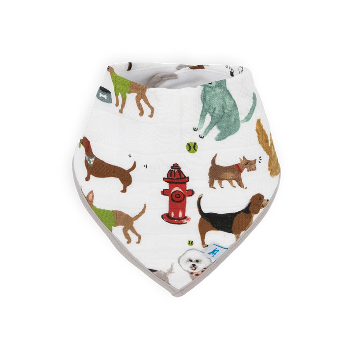 Little Unicorn Cotton + Muslin Fleece Bandana Bib (4 Pack)-Woof