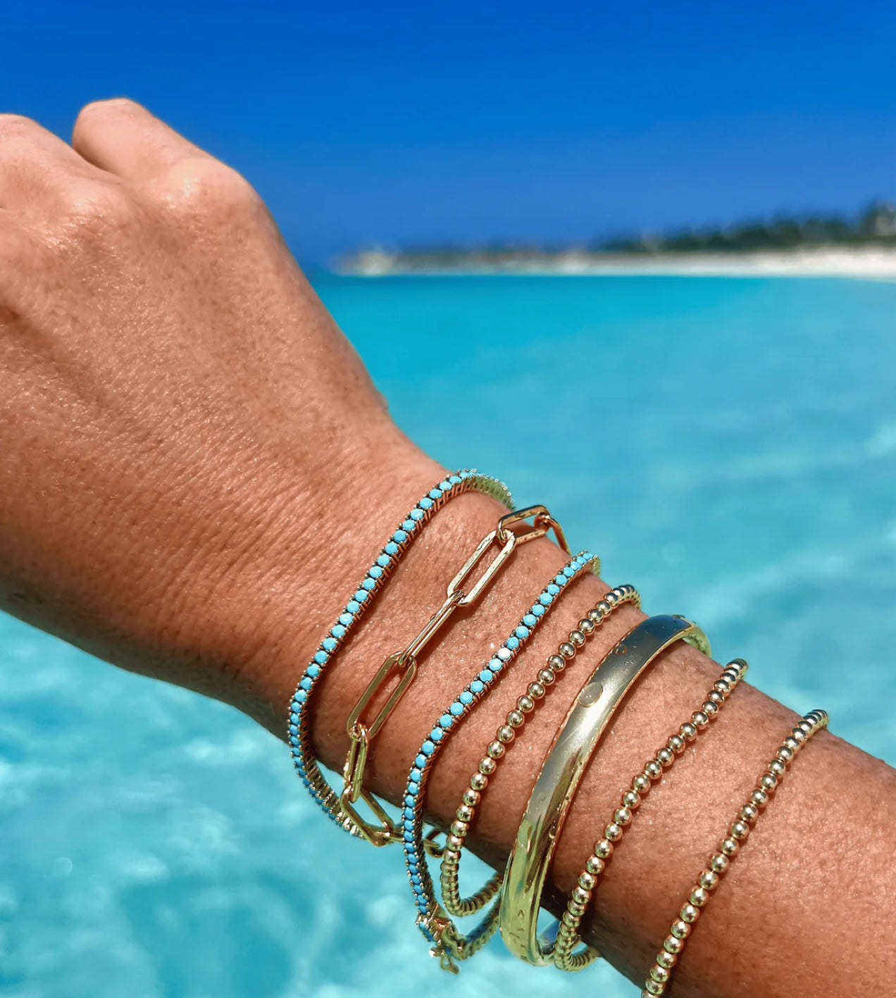LeMel Turquoise Tennis Bracelet-7”