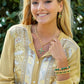 Capucine de Wulf “Berry Eternity” Petite Hinged Bangle-Gold/Malachite
