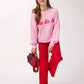 Shiraleah "Fa La La" Sweater-Bubblegum