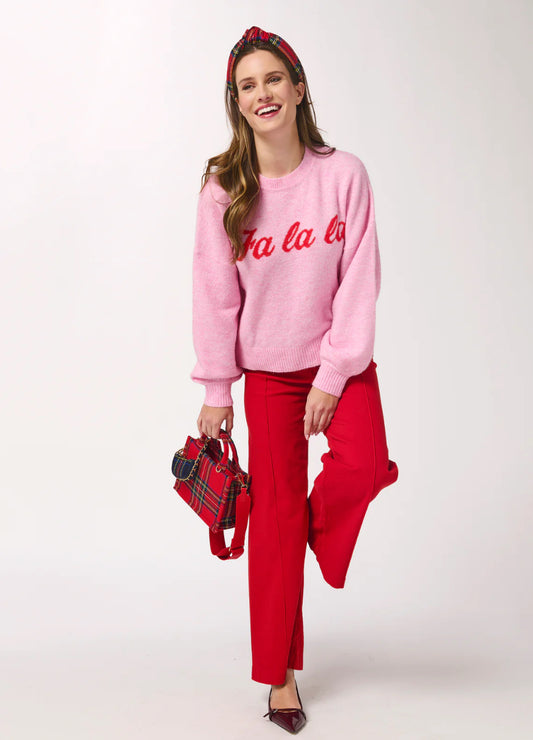 Shiraleah "Fa La La" Sweater-Bubblegum
