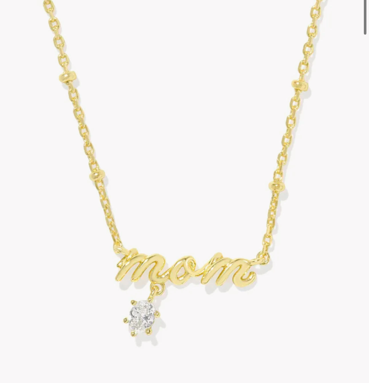 Kendra Scott Mom Crystal Short Pendant Necklace - Gold
