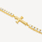 Rizen Luminous Cross Tennis Bracelet-Gold