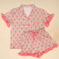The Darling Effect Slumber Party Pajama Shorts Set-Everbloom Dusty Rose