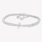 Rizen Luminous Cross Tennis Bracelet-Silver