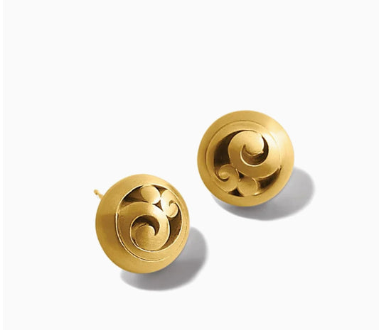 Brighton Contempo Post Earrings-Gold