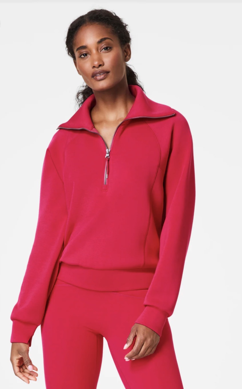 Spanx AirEssentials® Half Zip - Fuschia