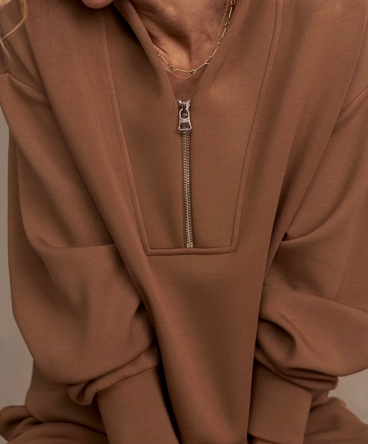 Varley “Davidson” Sweat-Golden Bronze Marl
