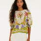 Farm Rio Sand Tropical Scarf Blouse