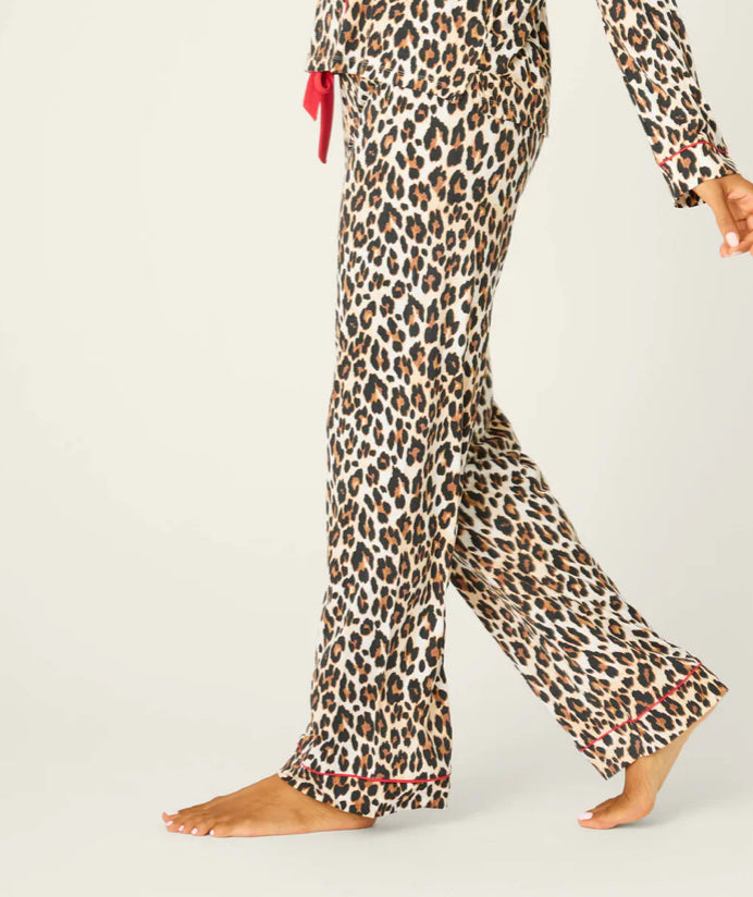 PJ Salvage "Holiday Dreams" Leopard Print Pants