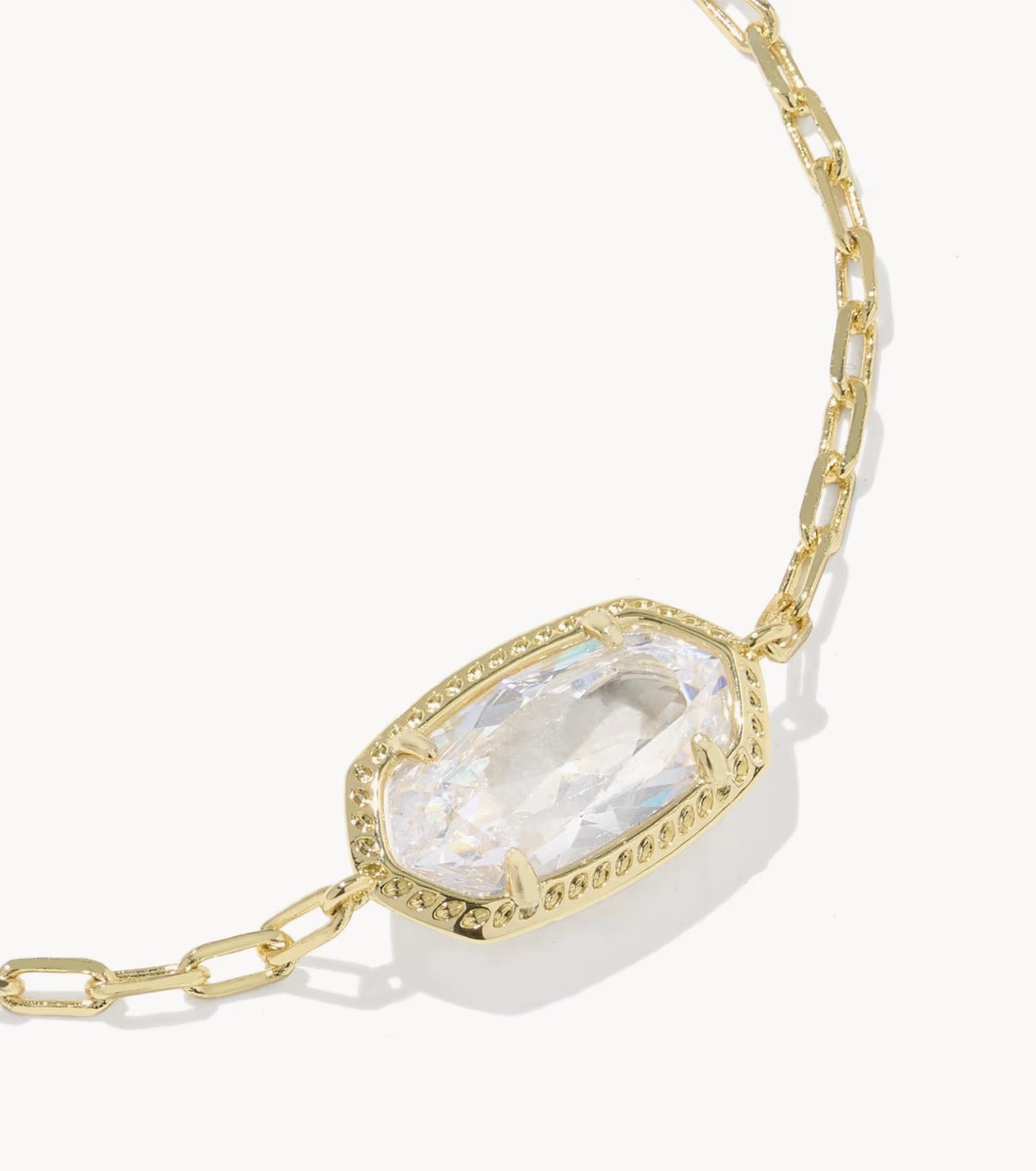 Kendra Scott Elaina Luxe Chain Bracelet -Gold White CZ